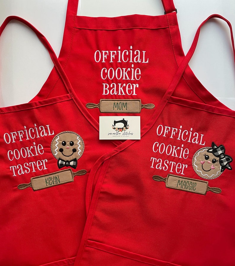 Holiday Cookie Aprons Family Matching Aprons Christmas Etsy