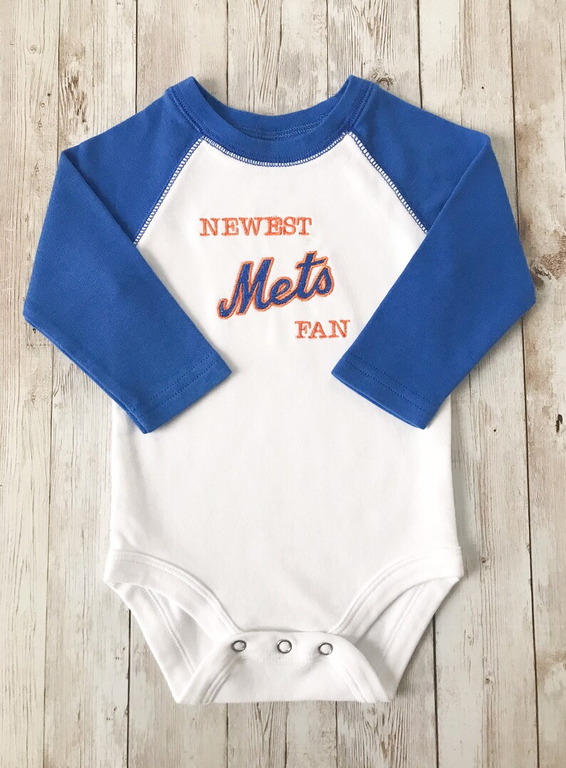 Embroidered Newest Mets Fan Onesie New York Mets Infant Etsy