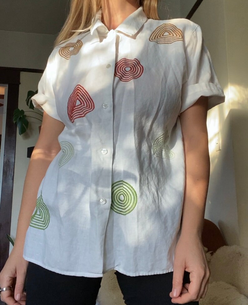 Stitched shapes top