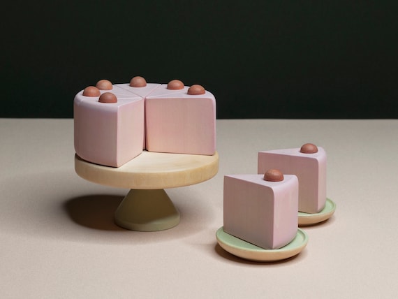 Cake Set Strawberry / Wooden play 