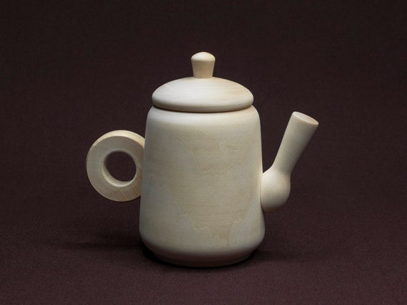 wooden play kettle