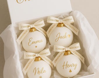 Personalized Christmas Bauble Gift Set – Custom-Made Ornaments in a Festive Gift Box