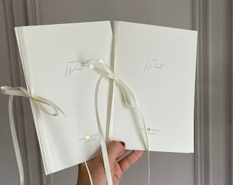 Wedding vows “Simple Elegance” | personalized with gold foil | textured paper | Vow Book | Wedding vows