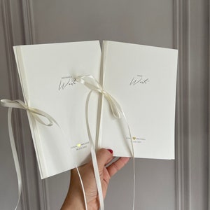 Eheversprechen „Simple Elegance“  | personalisiert mit Goldfolie | Strukturpapier | Vow Book | Ehegelübde
