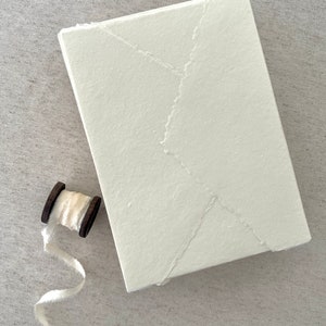 Handmade envelop 210g, shade IVORY in 3 sizes handmade envelop cotton envelop image 2