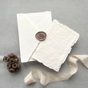 Handmade envelop 210g, shade IVORY in 3 sizes handmade envelop cotton envelop image 6