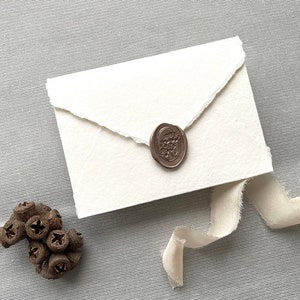 Handmade envelop 210g, shade IVORY in 3 sizes handmade envelop cotton envelop image 7