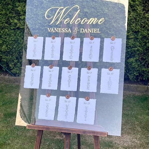 Seating chart, wedding decoration, wedding sign, easel, seating plan. Wedding easel, acrylic sign, birthday, party, event