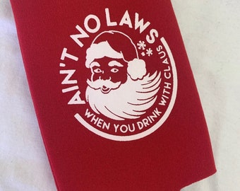 Tall slim neoprene  can holders for 12 and 16 oz. cans - set of 3 red