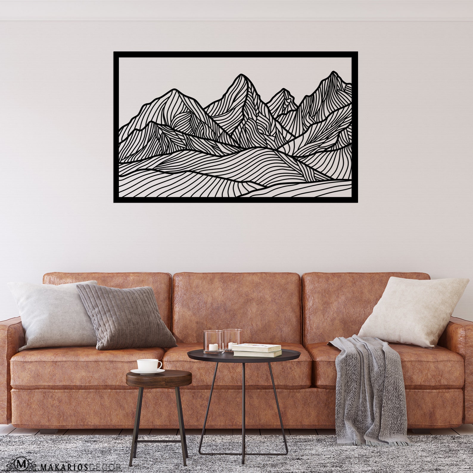 Wall Art Mountains Mountains Wall Art Scandinavian Decor Etsy