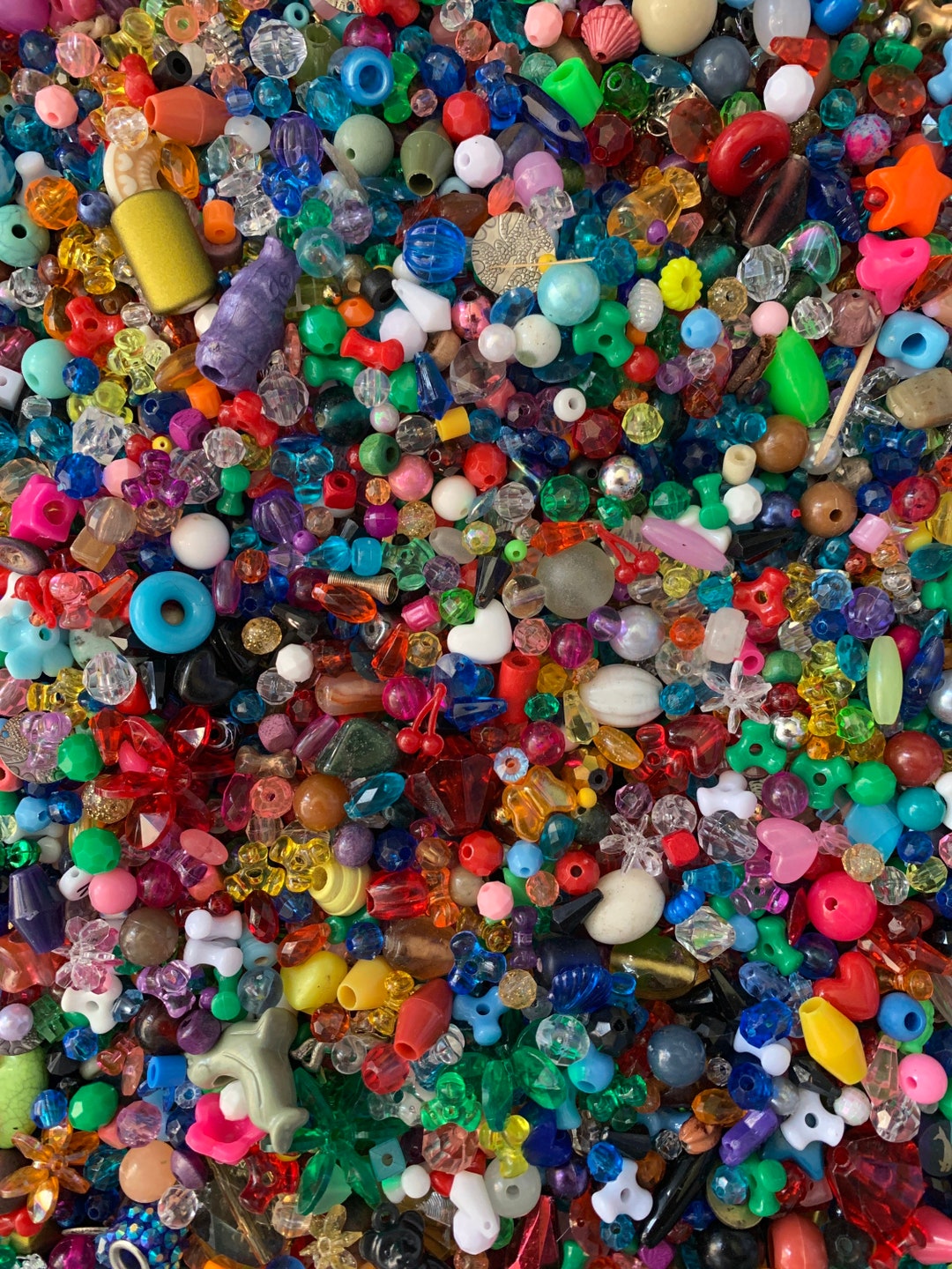 Plastic Beads, Bulk Beads, DIY Jewelry, Loose Beads in Bulk, Beads for