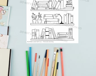 Registro de lectura para colorear imprimible para niños: registro de lectura para seguir la lectura de libros