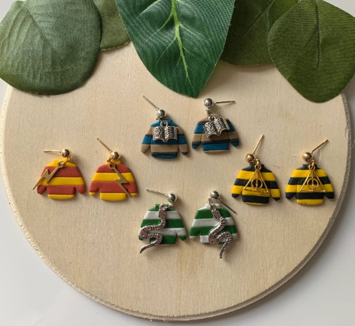 Snake Earrings, Snake Jewelry, Clay Snake Earrings, Movie Earrings