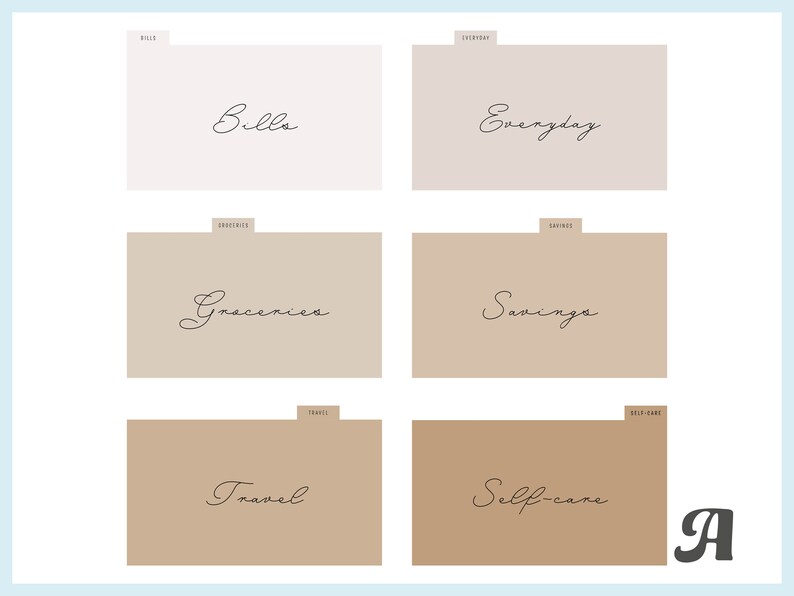 Budget Binder Printable Dividers and Inserts, Savings Folder, Cash ...