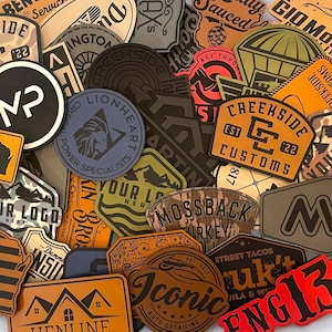 Custom Iron-On Patch – Leather and Leatherette Hat Patch – Personalized Logo – DIY Branding Tag – Small Business – Gift for Him and Her