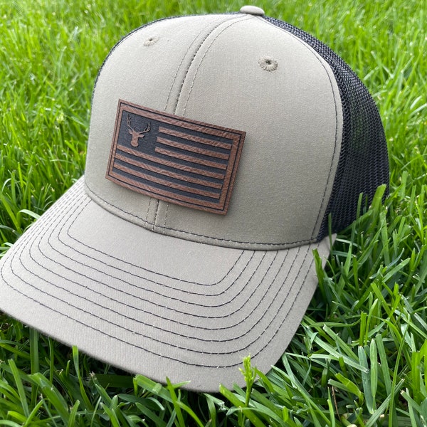 Outdoor Collection- Custom Leather Patch Hats and Patches