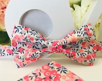Liberty Wiltshire Sweet Pea Bow Tie/Adult/Child/Baby/Pocket Square/Cufflinks/Ceremony/Wedding/Baptism