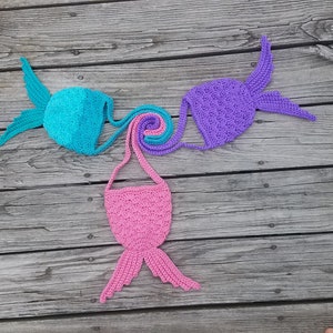 Crochet niños sirena monedero