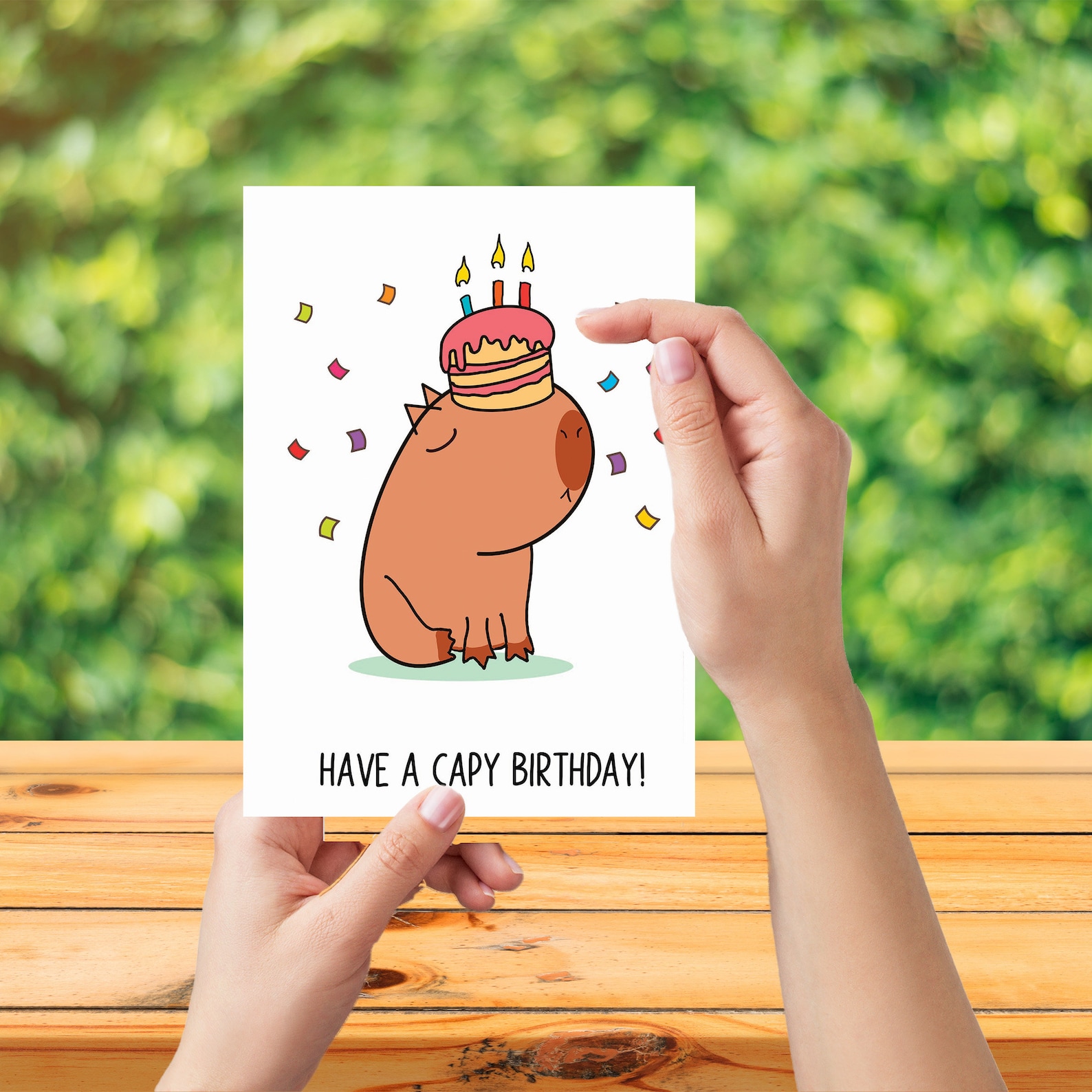 Capybara Birthday Card Cute Capybara Card Funny Birthday Card Pun Card ...