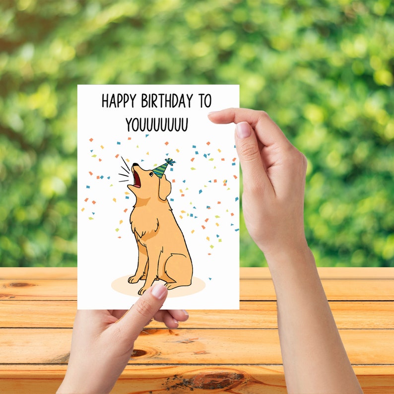 Printable Dog Birthday Card Funny Birthday Card 5x7 Greeting Card With ...