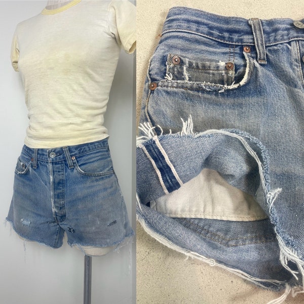 Vintage 60’s- 70’s  Levi’s 501 Selvedge cut off Jean shorts