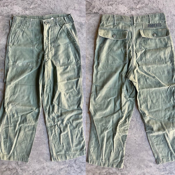 Vintage 70s Sateen OG-107 Cotton Trousers