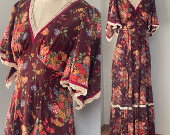 Vintage 70’s Candi Jones Praire dress with Butterfly Sleeves