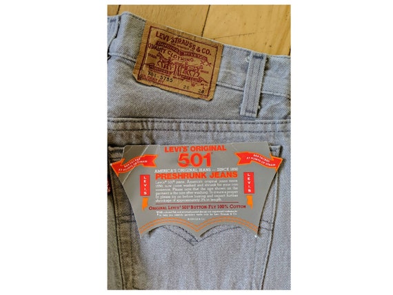 Vintage 1990's Levis Original 501 Dead Stock Grey