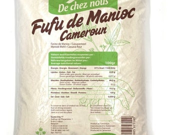 Cassava Flour – Fufu de Manioc -Maniokmehl - Glutenfree  1Kg