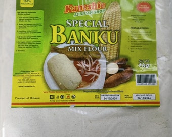 Ghana Kaneshie Banku Mix - Fermented Cassava & Corn Dough 1Kg