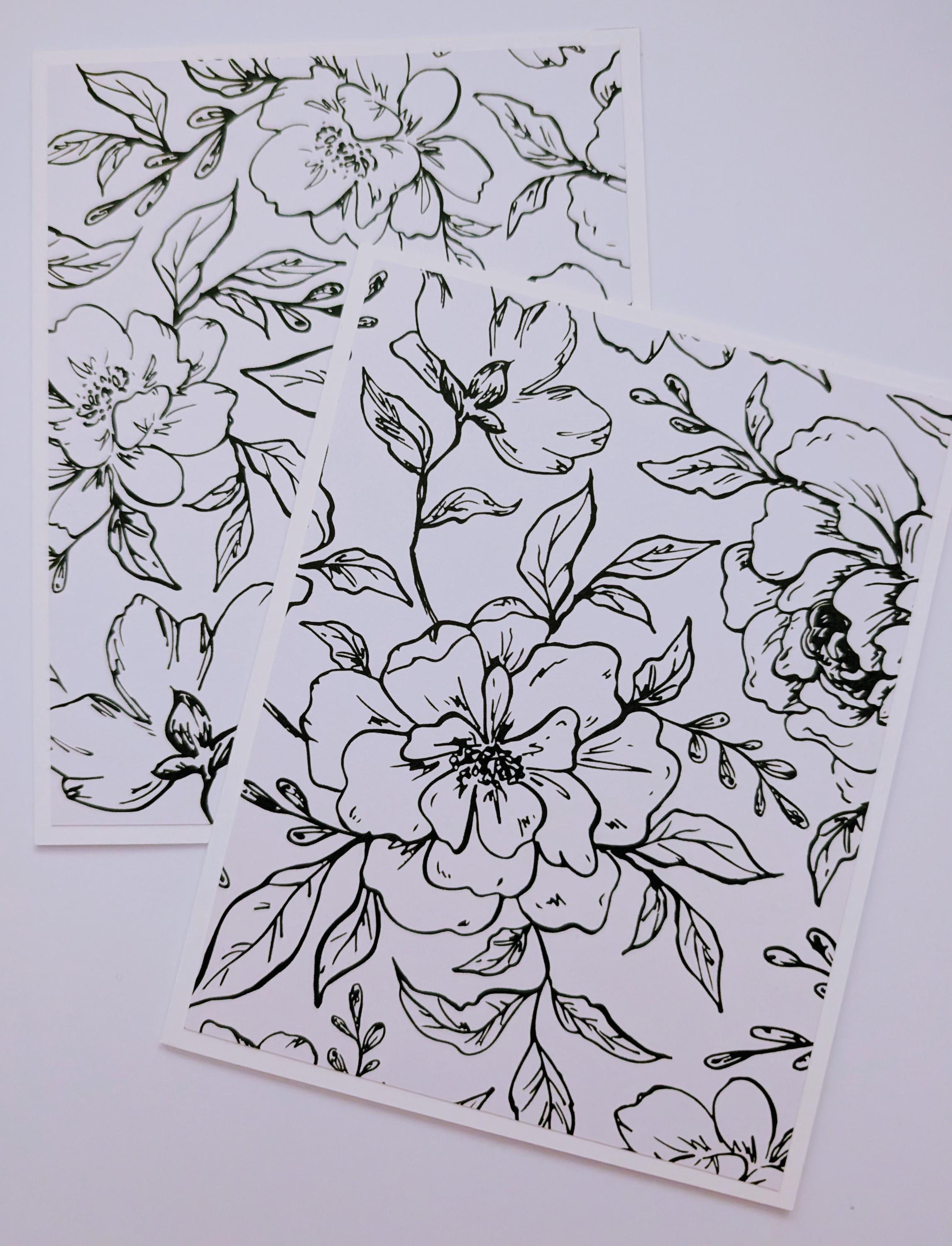 Handmade Assortment Set of 6 Floral Note Cards With Envelopes, Love ...