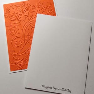Set of 6 Hand Embossed Fall Blank Note Cards With Envelopes - Etsy