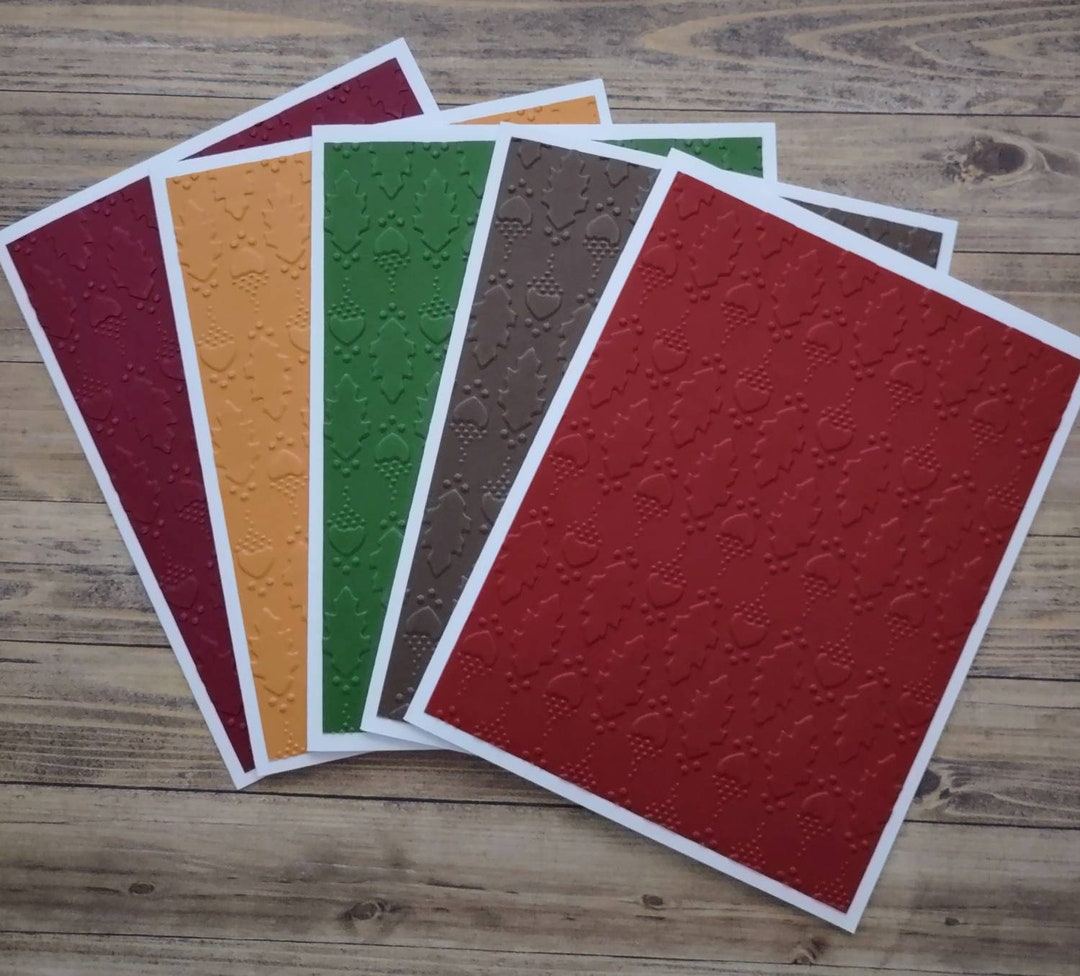 Set of 5 Embossed Fall Leaves Blank Note Cards With Envelopes - Etsy