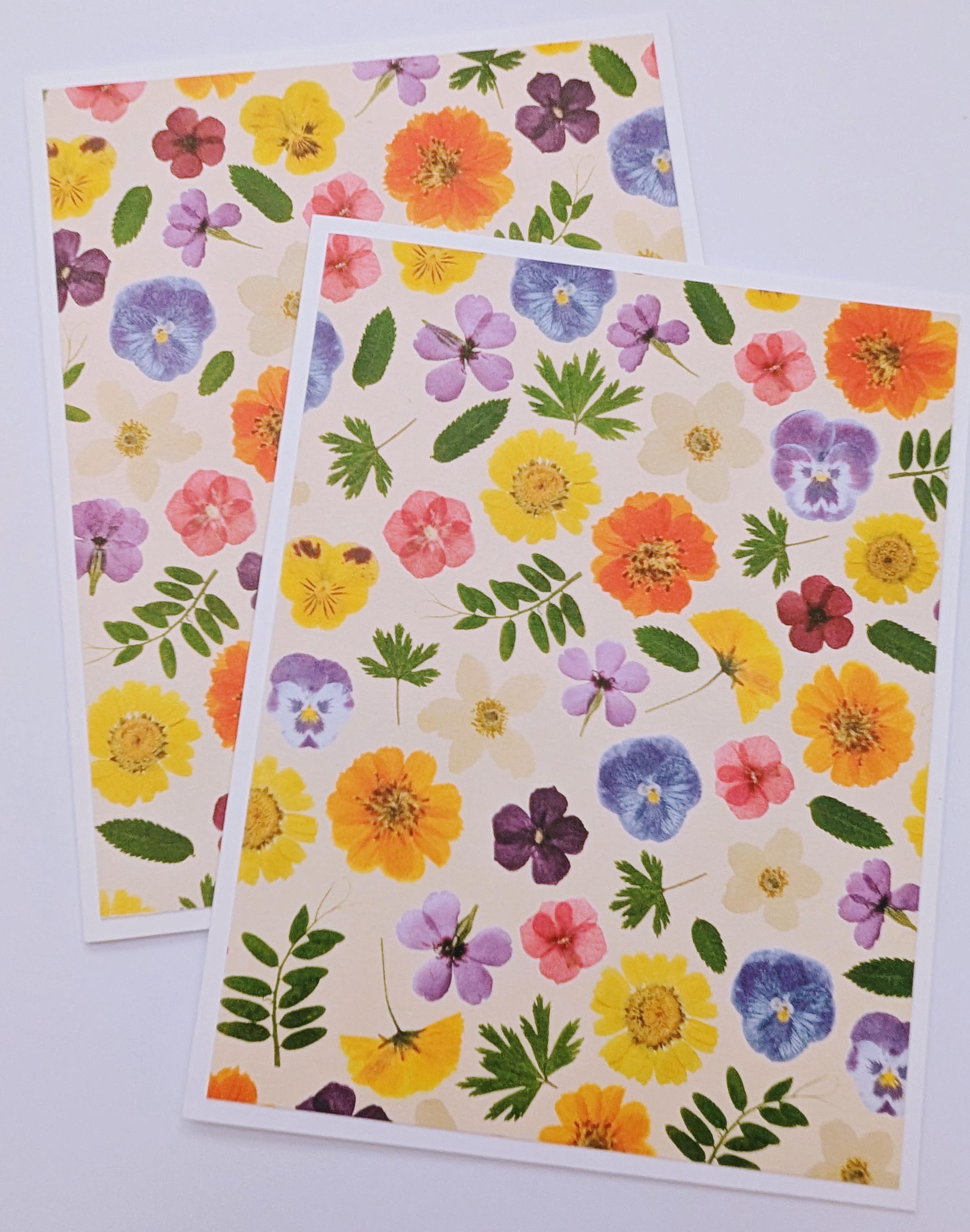 Set of 6 Bright Pansy Love Floral Notecards With Envelopes, Love Notes ...