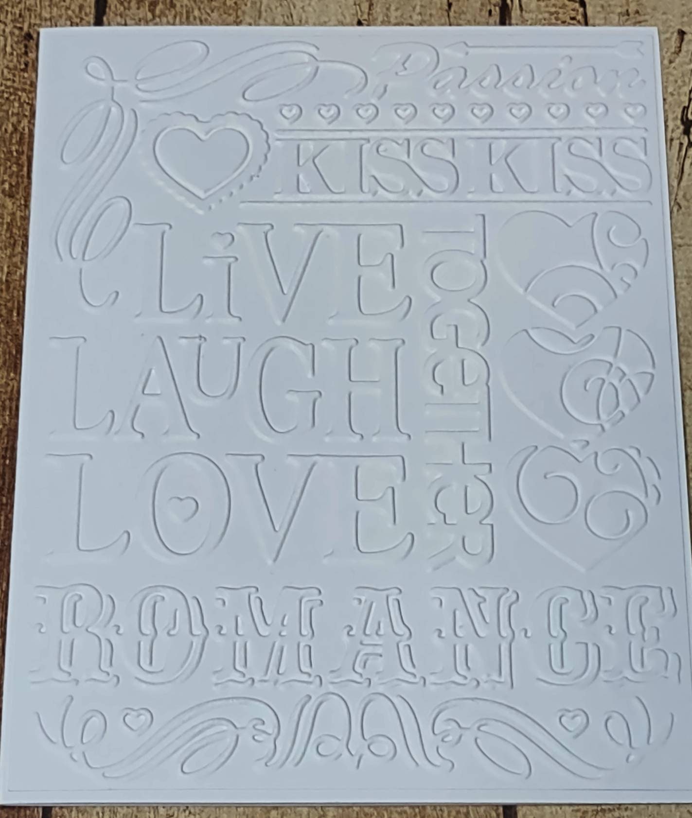 Set of 6 Embossed Live Love Laugh Note Cards With Envelopes Cards ...