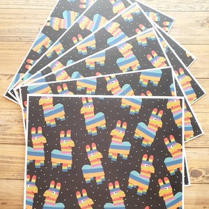 Set of Pinata Cinco de Mayo Fiesta Blank Notecards with envelopes