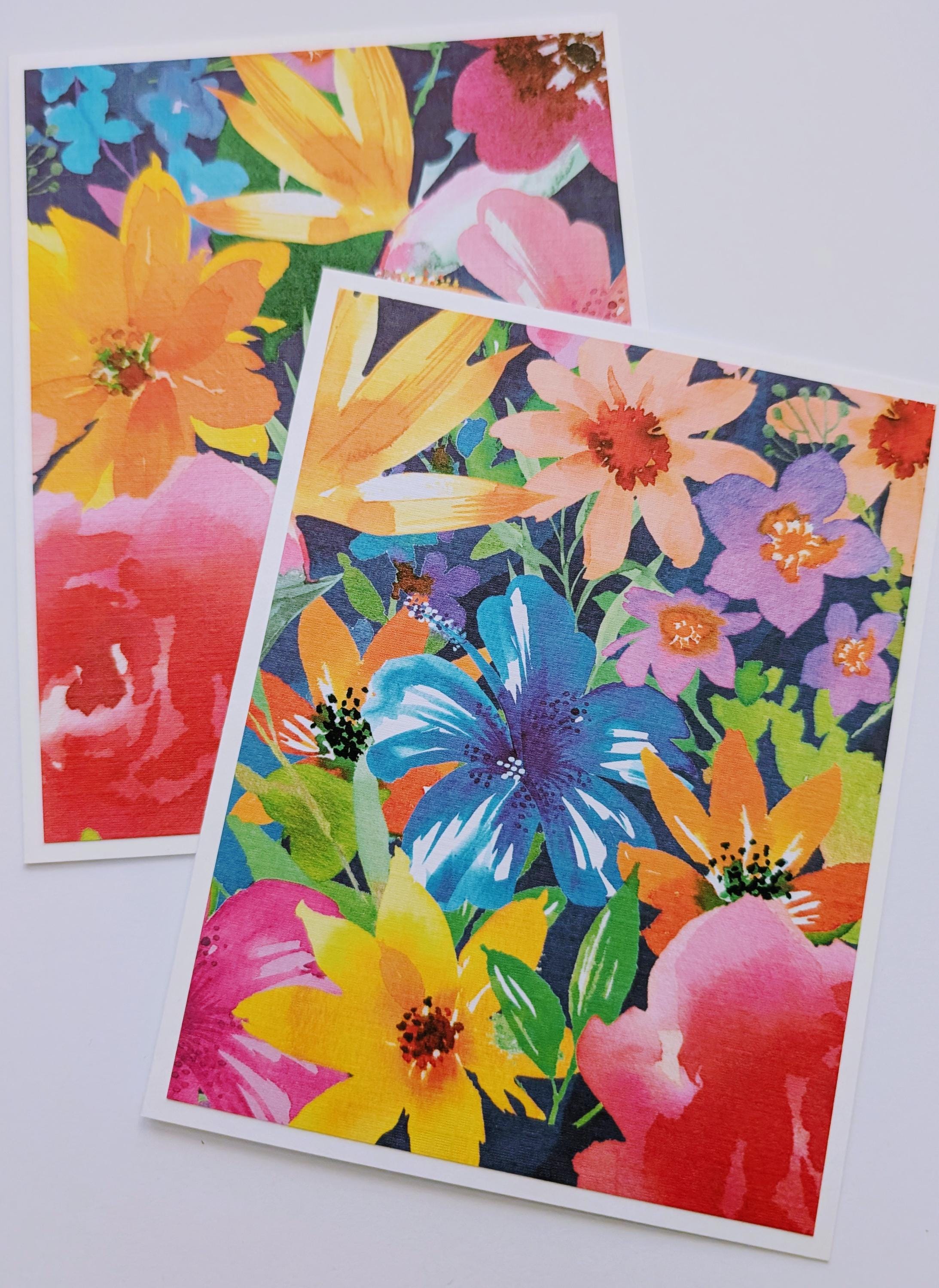 Handmade Assortment Set of 6 Floral Note Cards With Envelopes, Love ...