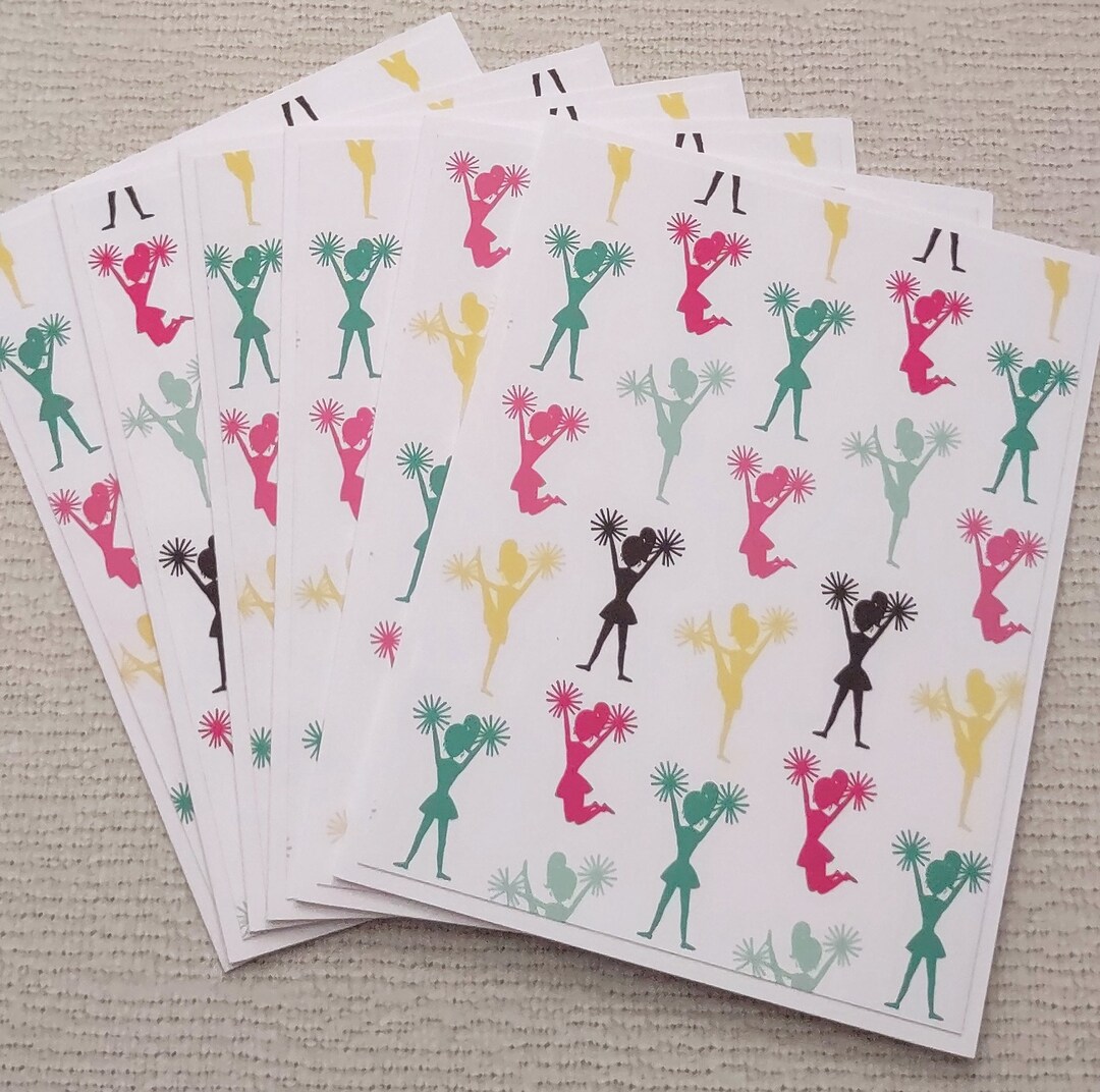 Handmade Cheerleading Cheer Notecards With Envelopes, Bright and ...