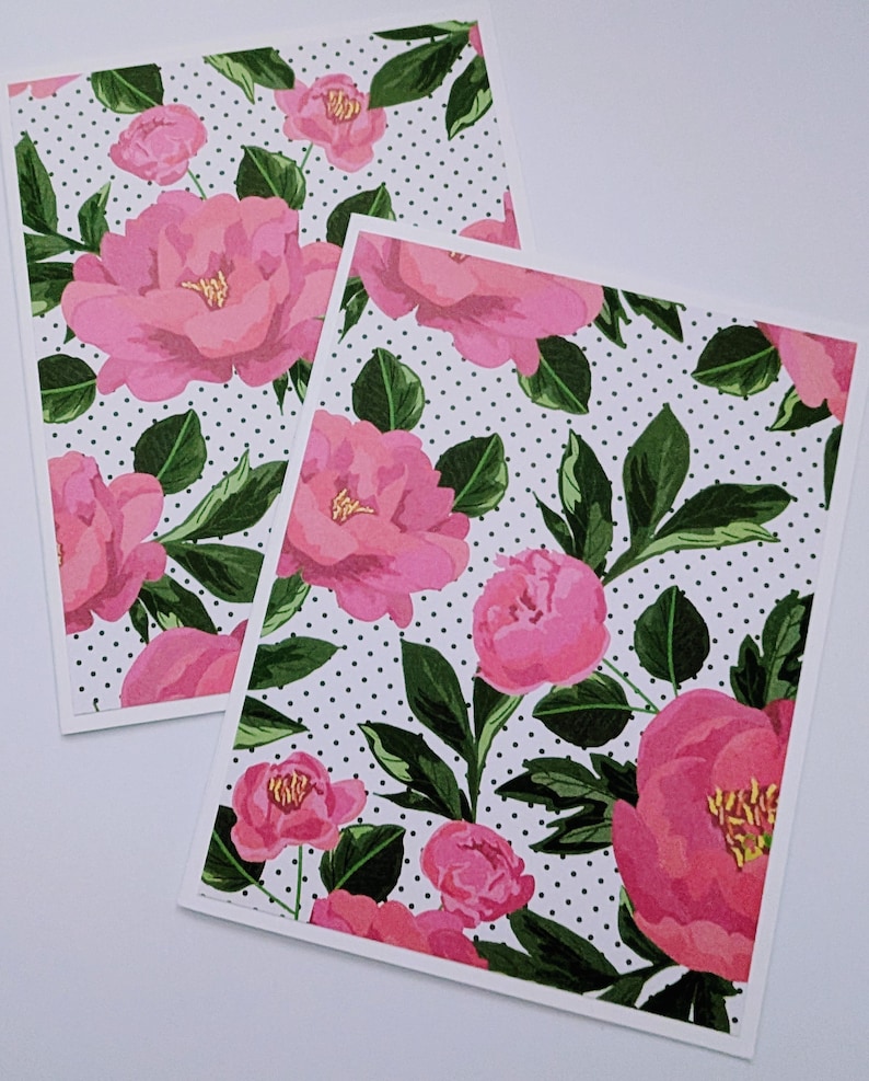 Handmade Assortment Set of 6 Floral Note Cards With Envelopes, Love ...