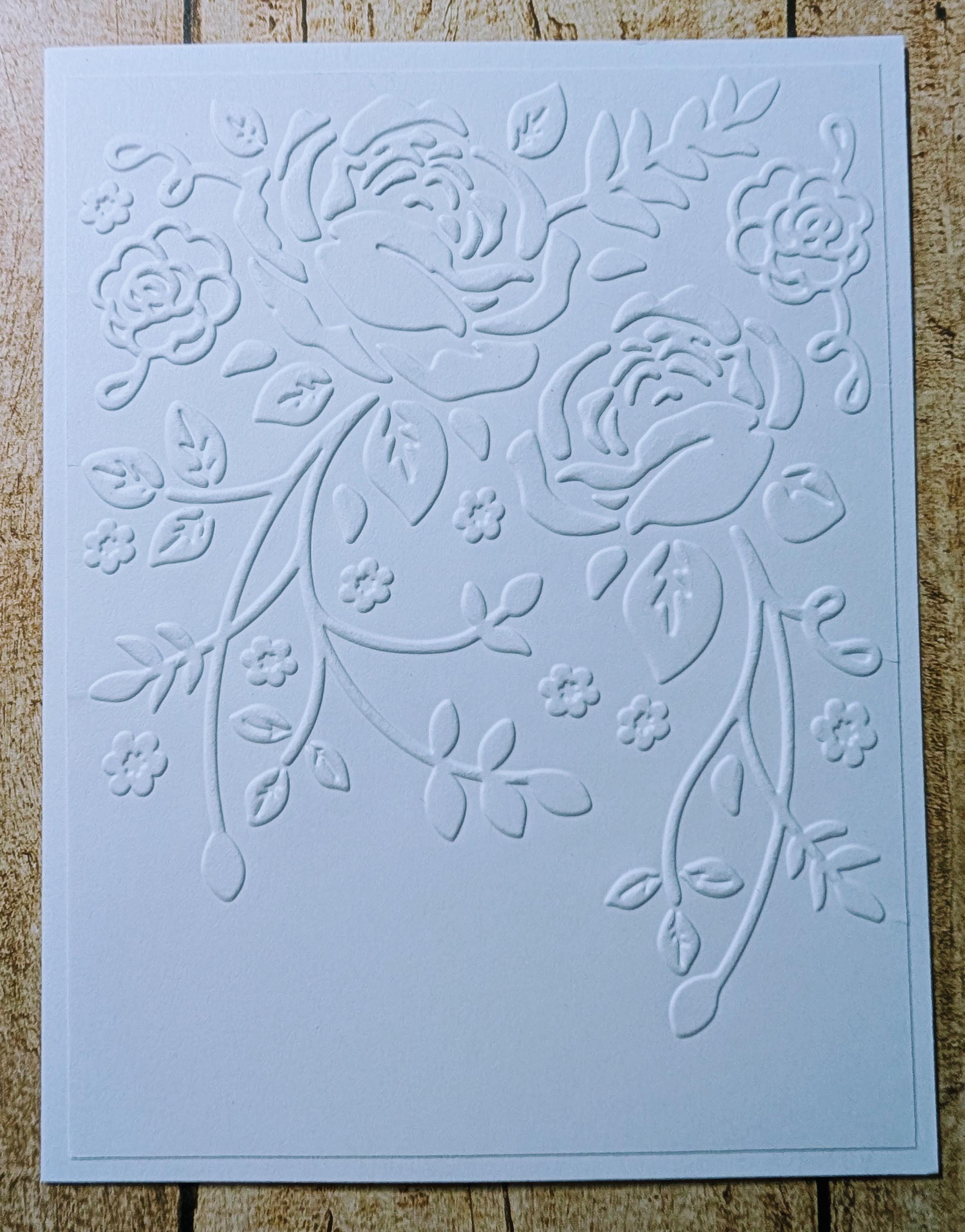 Handmade Set of 6 Embossed Rose Note Cards With Envelopes Flowers ...