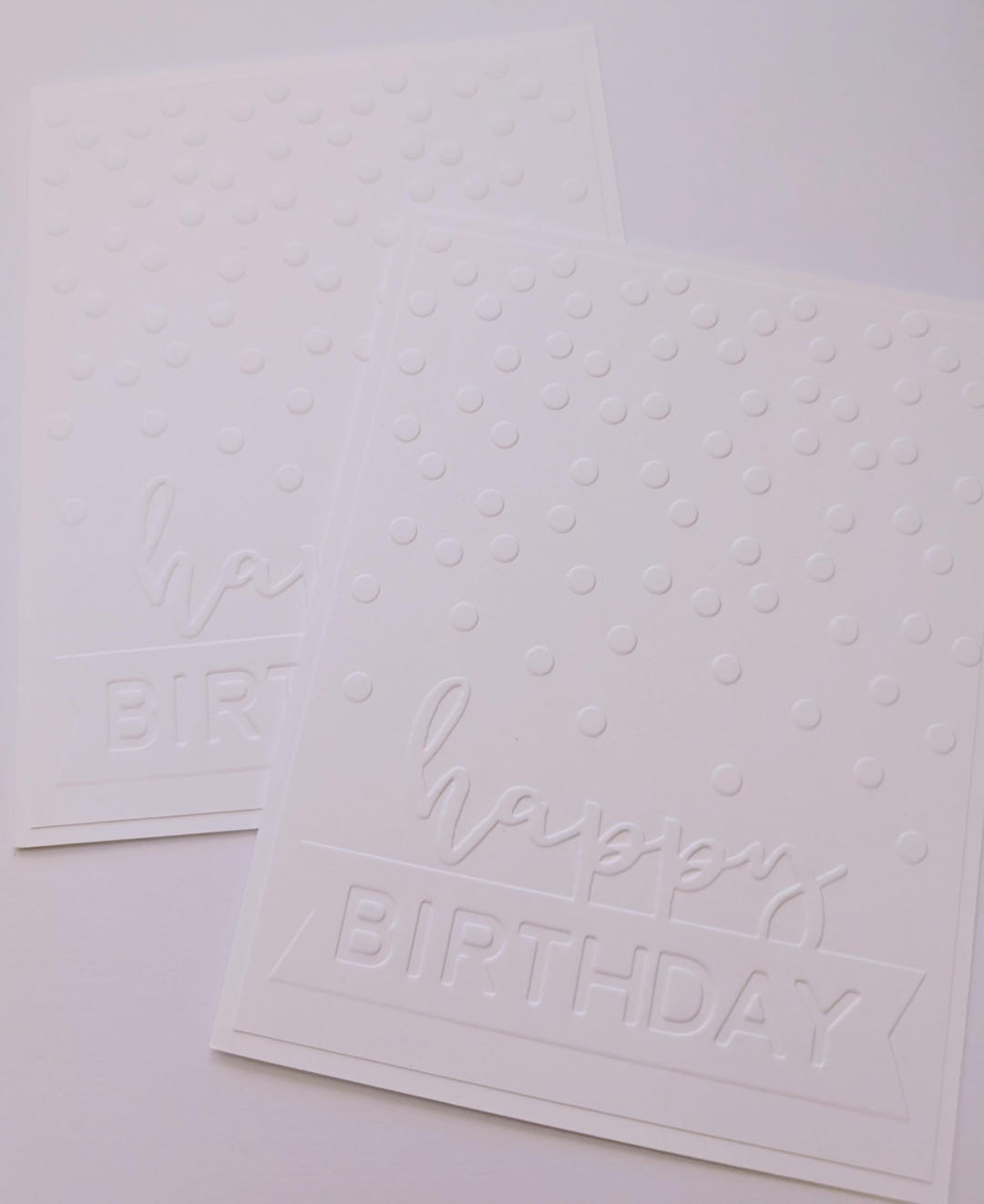 Hand Embossed Set of 6 Embossed Birthday Note Cards With Envelopes ...