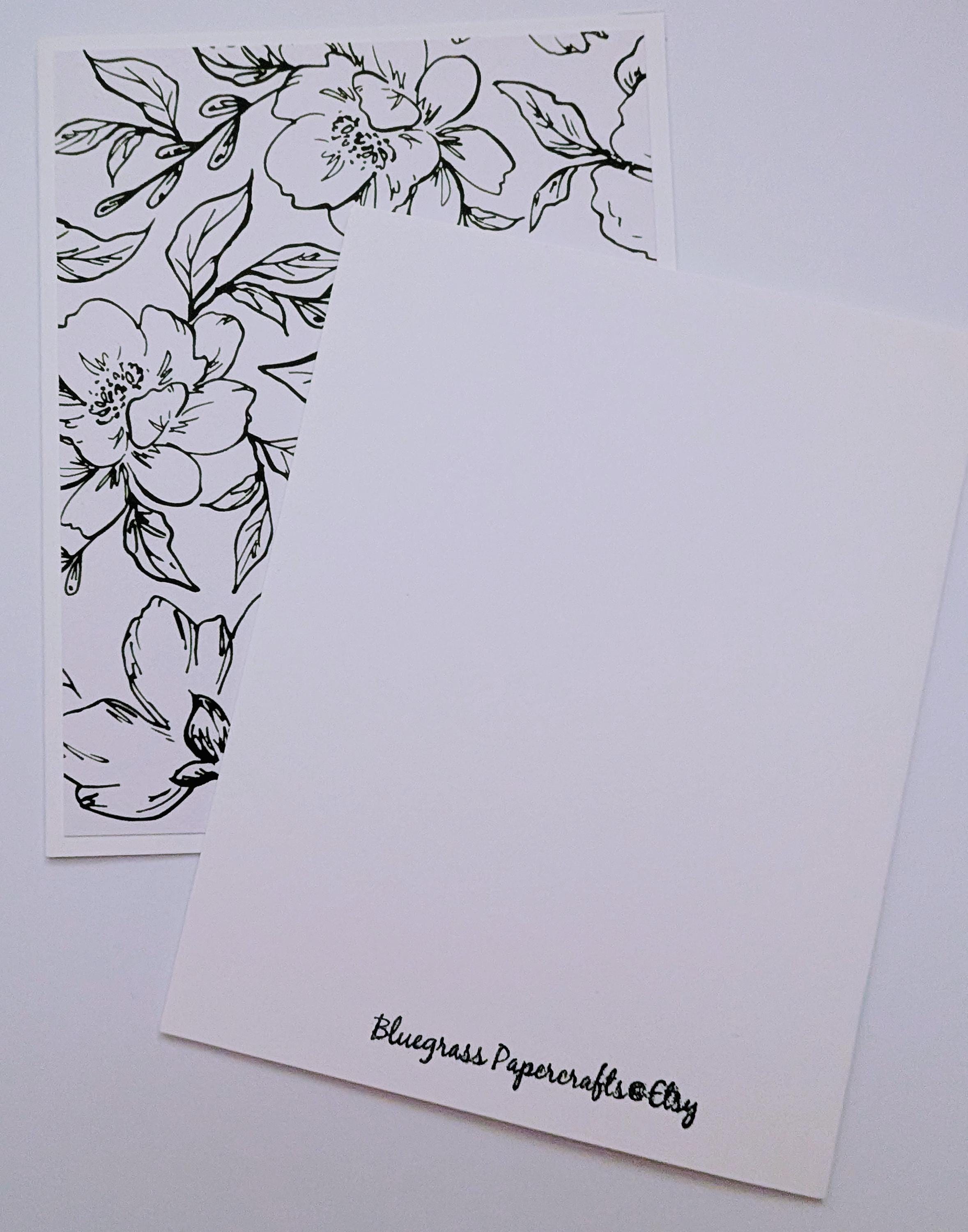 Handmade Assortment Set of 6 Floral Note Cards With Envelopes, Love ...