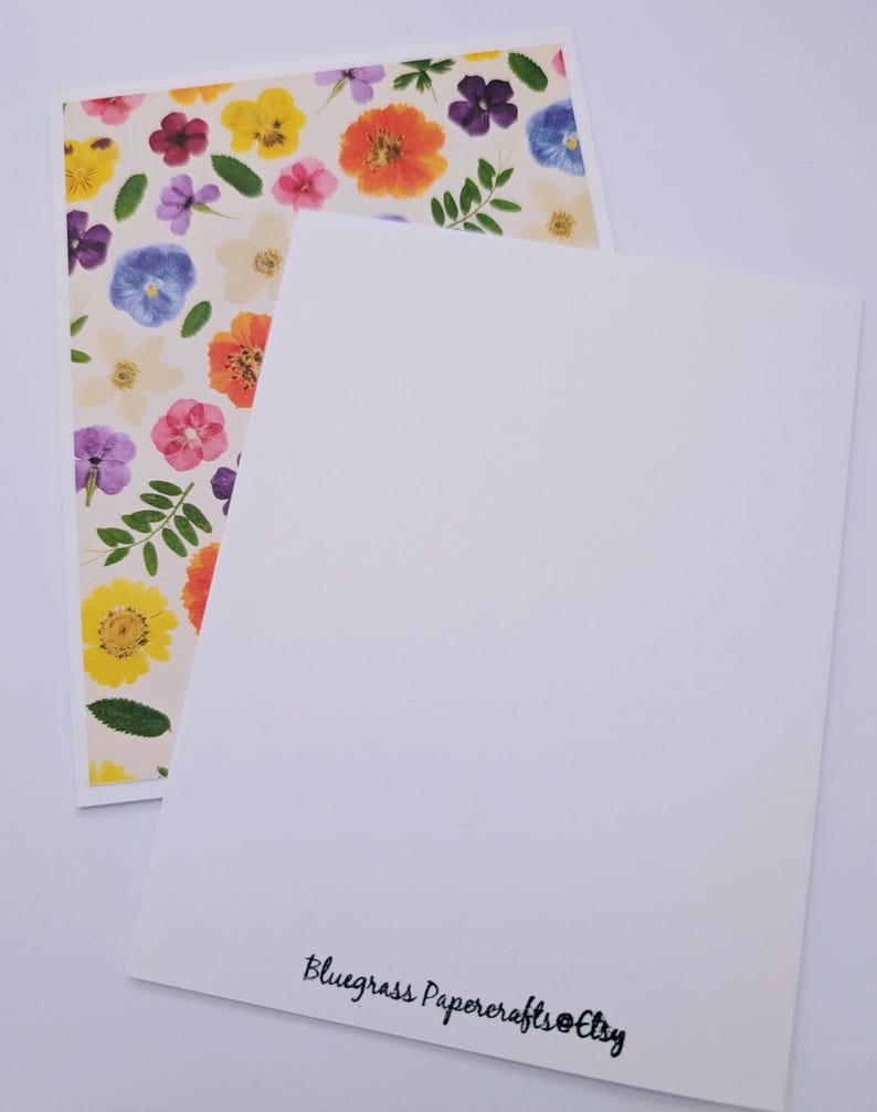 Set of 6 Bright Pansy Love Floral Notecards With Envelopes, Love Notes ...