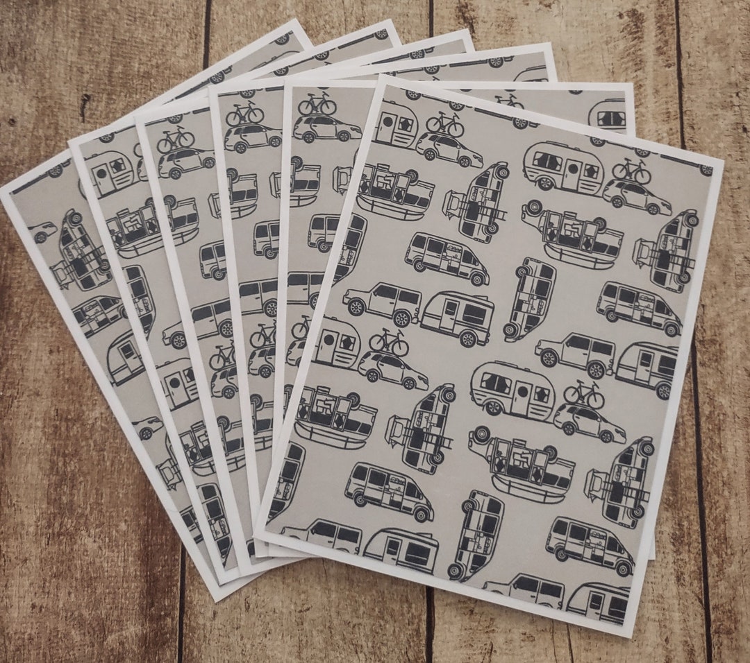 Noteboom Rv Congratulations Handmade Camper RV Fun Notecards With Envelopes, Great Outdoors Set of ...