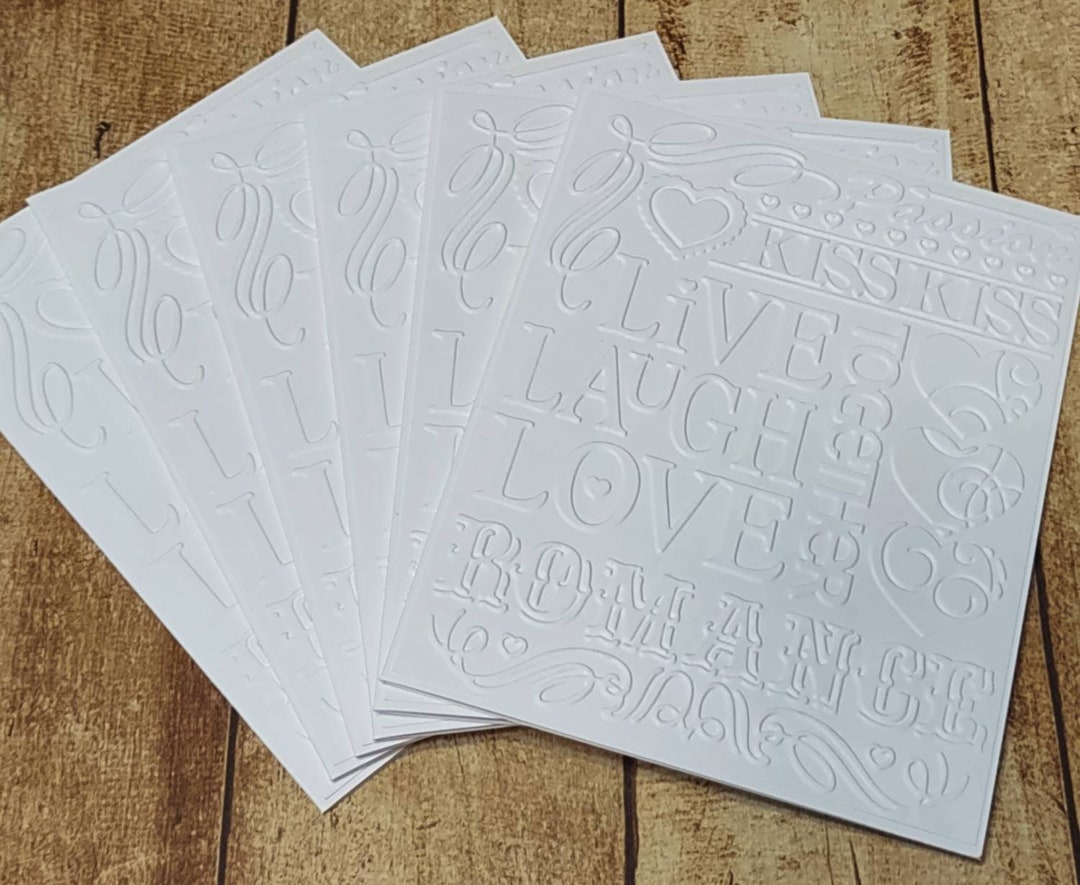 Set of 6 Embossed Live Love Laugh Note Cards With Envelopes Cards ...