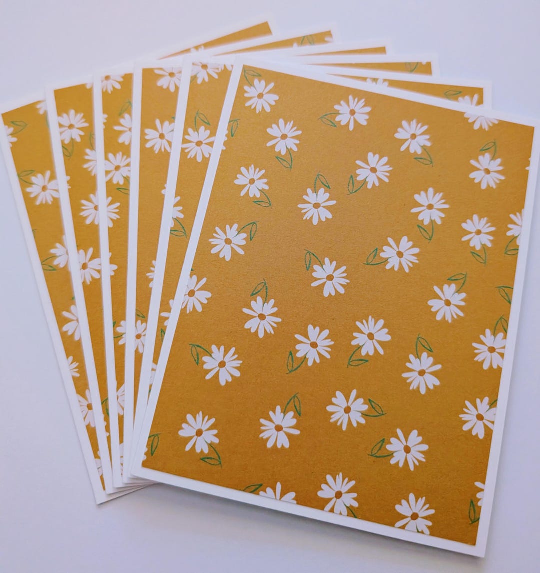 Handmade Assortment Set of 6 Floral Note Cards With Envelopes, Love ...