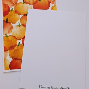 Handmade Set of 6 Watercolor Harvest Pumpkin Fall Halloween Notecards ...