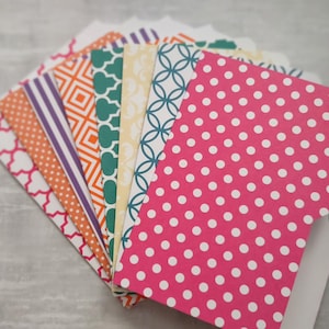 Handmade File Folders, Ephemera Folders, Small File Folders,  Scrapbooking Folders, Junk Journaling, Shabby Chic, Planner Journal Sections