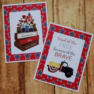 Set of 6 Bright Patriotic Note Cards With Envelopes, Stars and Stripes ...