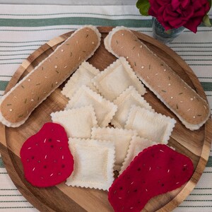 Felt Ravioli Pasta Set: Pretend Play Food, Eco-Friendly Toy